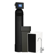 Rightway Water Co Whole Home System with media tank, brine tank and drinking water filter